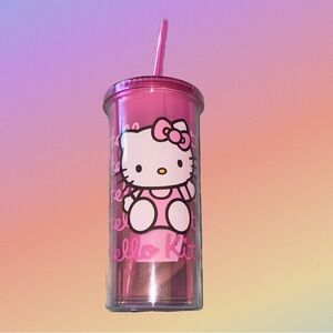 Pink Acrylic Hello Kitty Sanrio 20 oz Tumbler & Straw